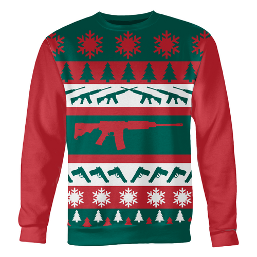 Ugly Christmas Gun Sweatshirt